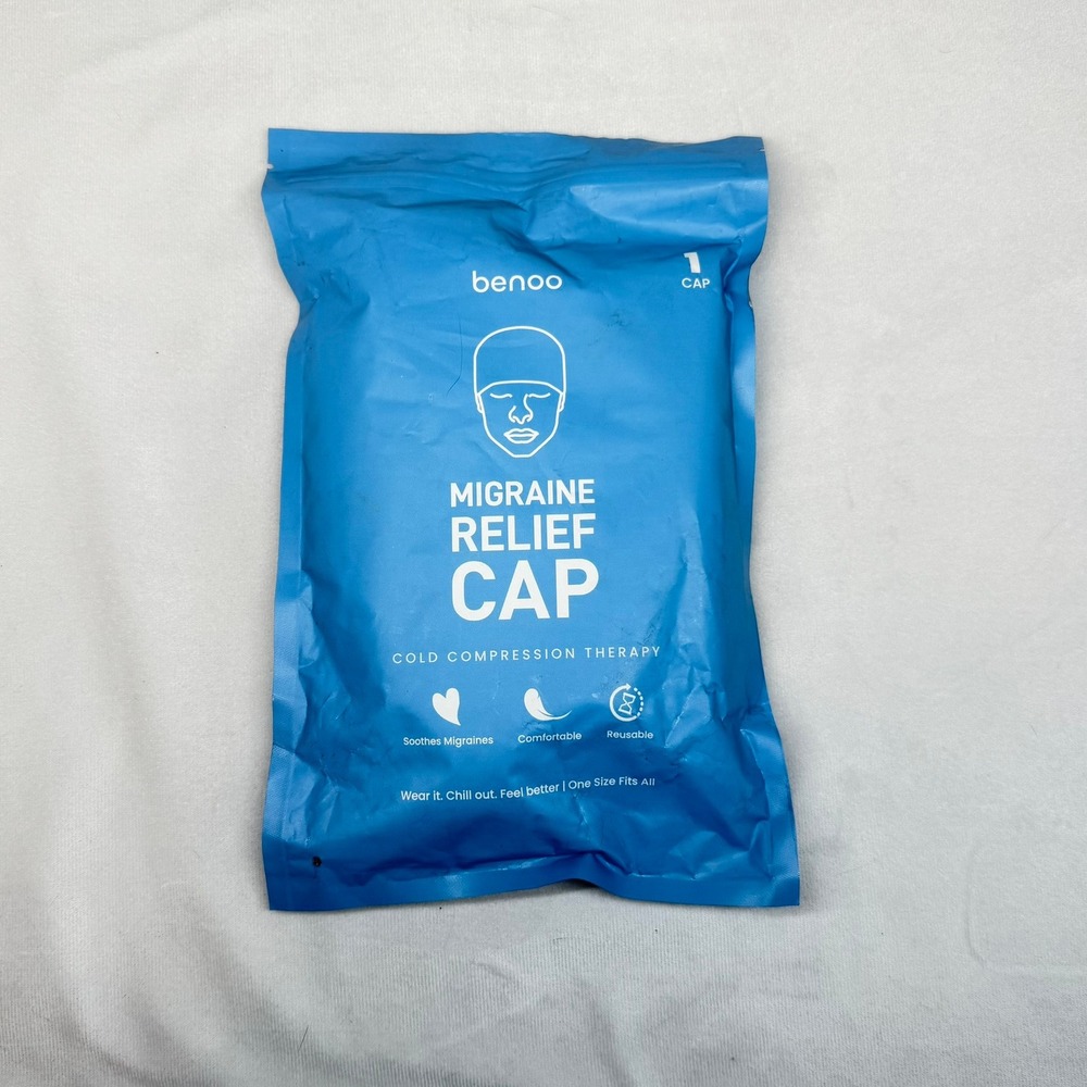 Benoo Migraine Relief Cap Cold Compression Therapy Reusable Head Eye Ice Pack